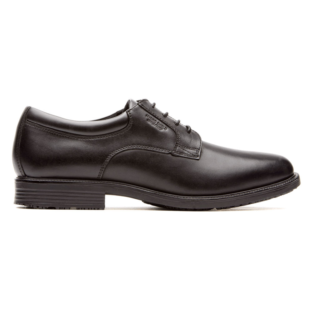 Rockport Dress Shoes For Mens Black - Essential Details Waterproof Plain Toe - XO9120357